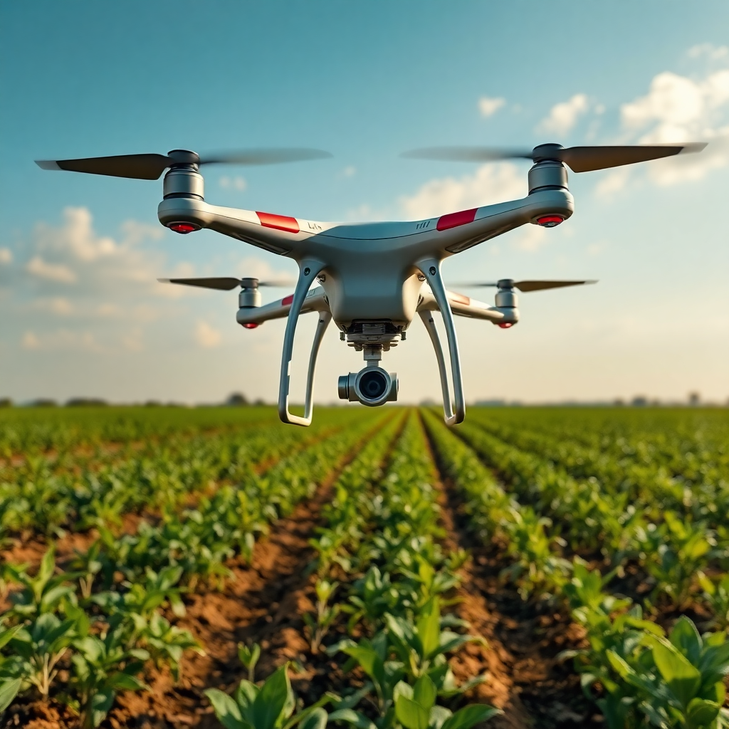 African agricultural technology, precision farming, drones over farmland, smart agriculture, professional photography
